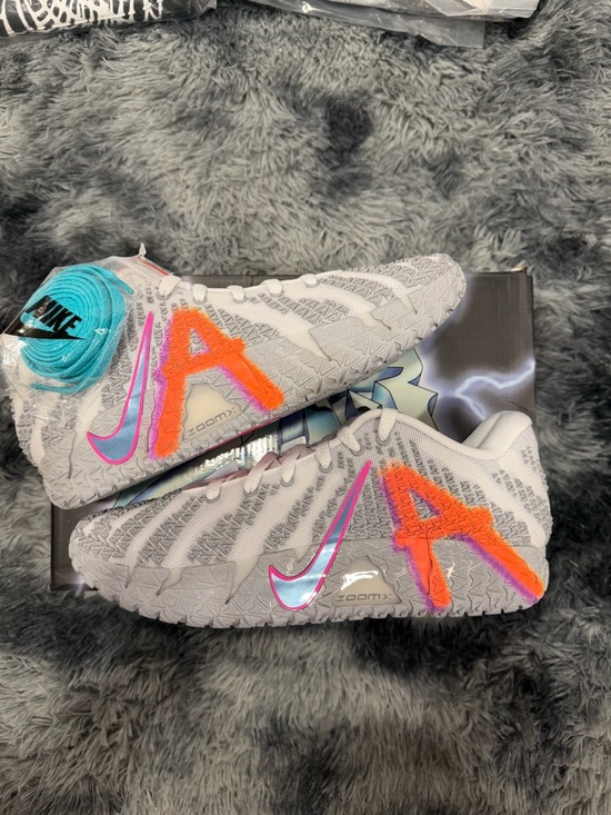 Nike Other - Nike White Sneakers with Pink Swoosh and Bright Orange 'A' Accent